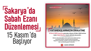 Sakarya’da sabah ezanı düzenlemesi