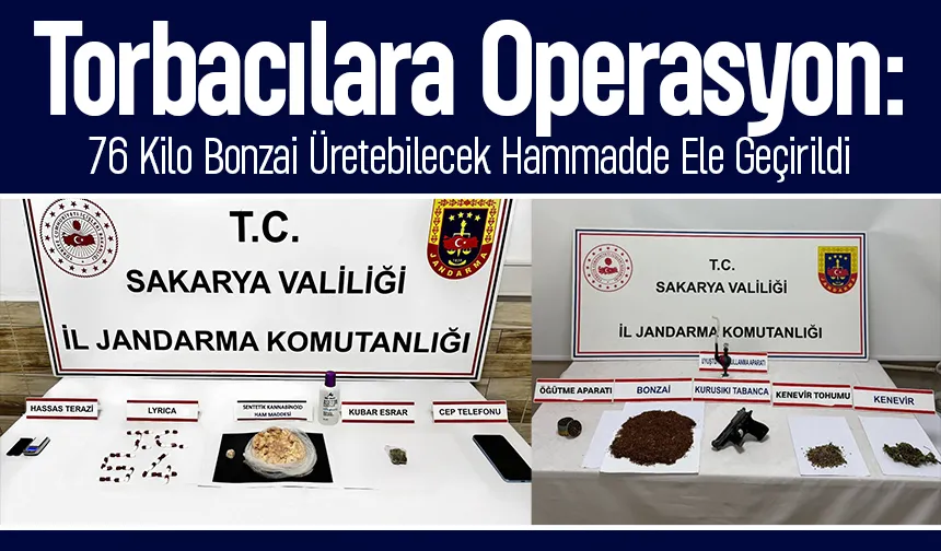 Sakarya’da Uyuşturucu Operasyonu: Bonzai Hammaddesiyle Yakalandılar