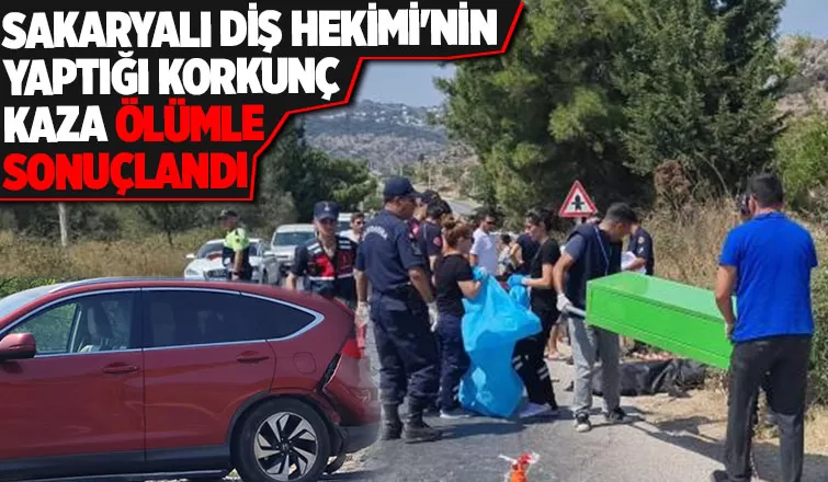 Sakaryalı diş hekiminin Muğla'da yaptığı kaza ölümle sonuçlandı! Kaza anı kamerada