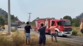 Sakaryalı itfaiyeciler Marmaris'te böyle karşılandı