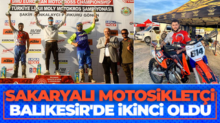 Sakaryalı sporcudan Motokros Şampiyonası'nda ikincilik