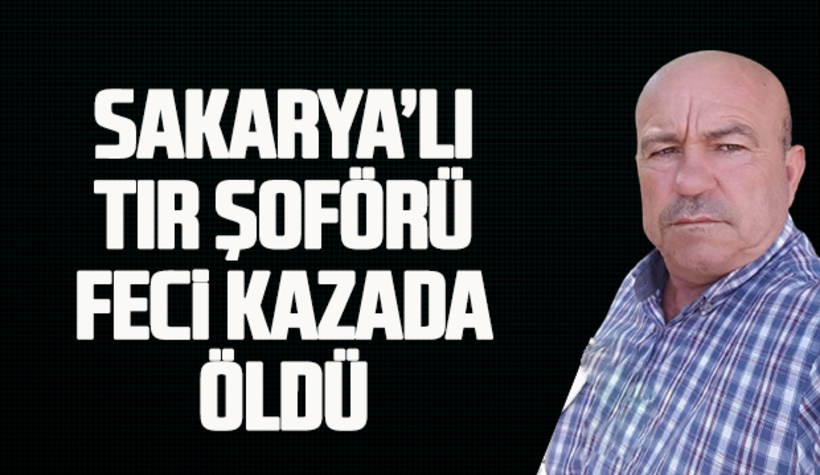 Sakaryalı tır şoförünün feci ölümü