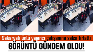Sakaryalı ünlü yayıncı çalışanına saksı fırlattı