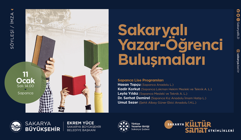 Sakaryalı yazarlar Sapanca’da öğrencilerle buluşacak