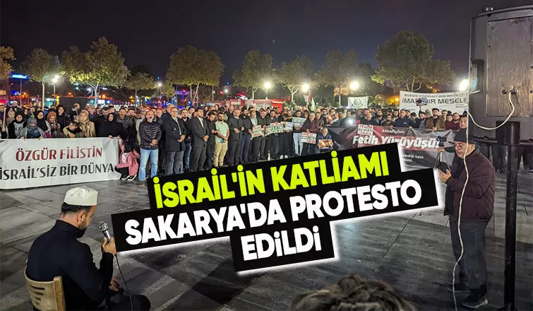 Sakaryalılar katliamı protesto için sokaklara döküldü