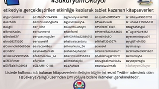 Sakaryam Okuyor kampanyasında tablet kazananlar belli oldu