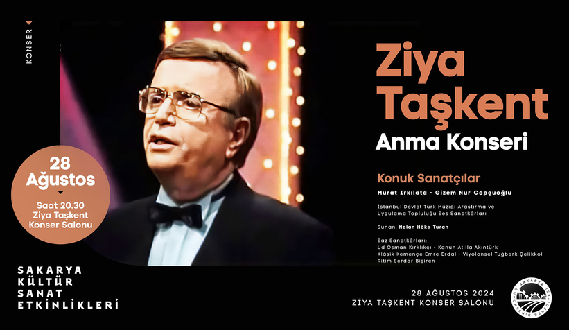  Sakarya’nın değeri Ziya Taşkent’e vefa gecesi