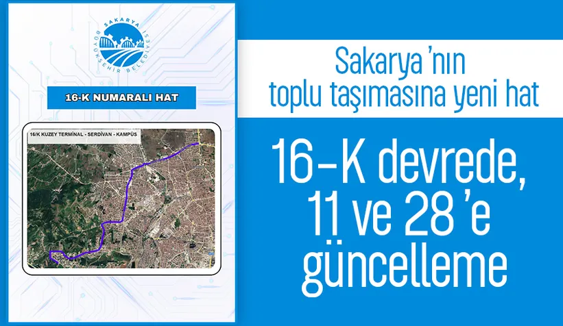Sakarya’nın toplu taşımasına yeni hat