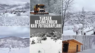 Sakarya’nın yüksek kesimlerine kar ile gelen güzellik