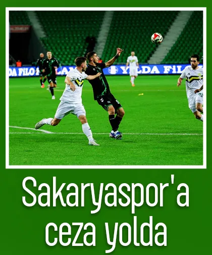 Sakaryaspor'a ceza yolda