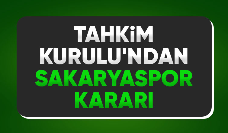 Sakaryaspor'a kötü haber var