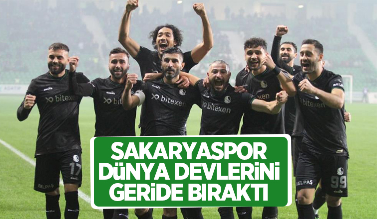 Sakaryaspor birçok dünya devini geride bıraktı