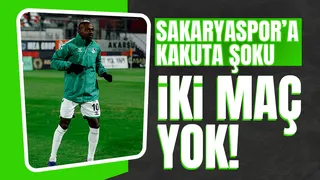 Sakaryaspor'da Kakuta 2 maç yok
