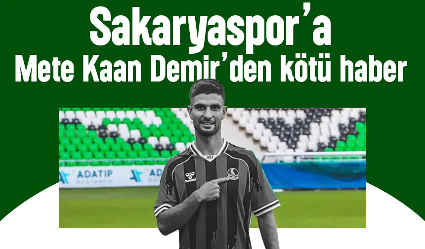 Sakaryaspor'da sakatlık şoku; En az 3 hafta yok