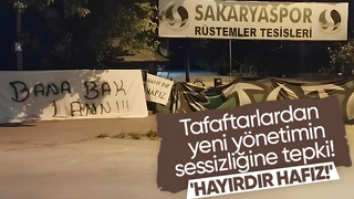 Sakaryaspor'da taraftarlardan yönetimin suskunluğuna tepki