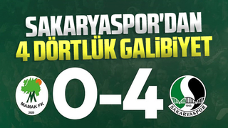 Sakaryaspor'dan 4 dörtlük galibiyet