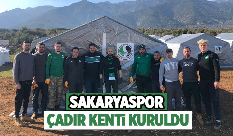Sakaryaspor'dan depremzedelere çadır kent