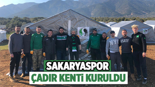 Sakaryaspor'dan depremzedelere çadır kent