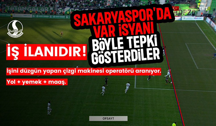 Sakaryaspor'dan var tepkisi