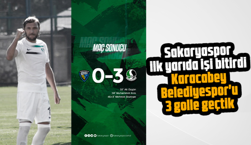 Sakaryaspor ilk yarıda işi bitirdi