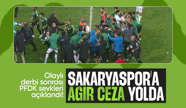 Sakaryaspor-Kocaelispor maçının PFDK sevkleri açıklandı