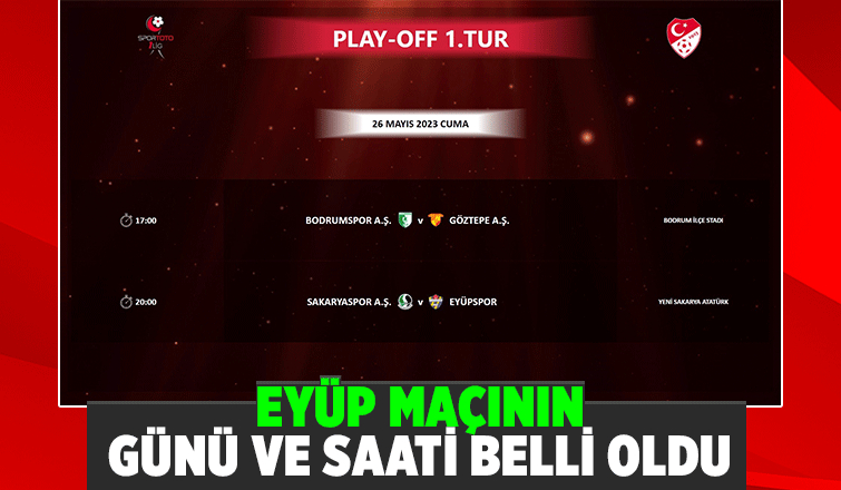 Sakaryaspor Play off maçının günü belli oldu