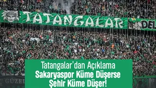 Sakaryaspor taraftarından açıklama