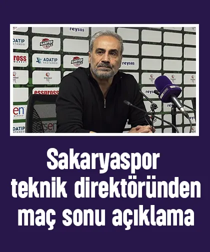Sakaryaspor teknik direktöründen maç sonu açıklama