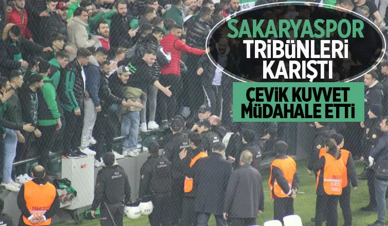 Sakaryaspor tribününde gerginlik