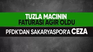 Sakaryaspor'un cezası belli oldu