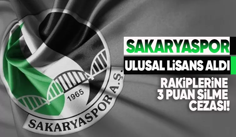 Sakaryaspor'un rakiplerine 3 puan silme cezası