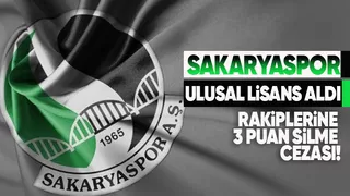 Sakaryaspor'un rakiplerine 3 puan silme cezası