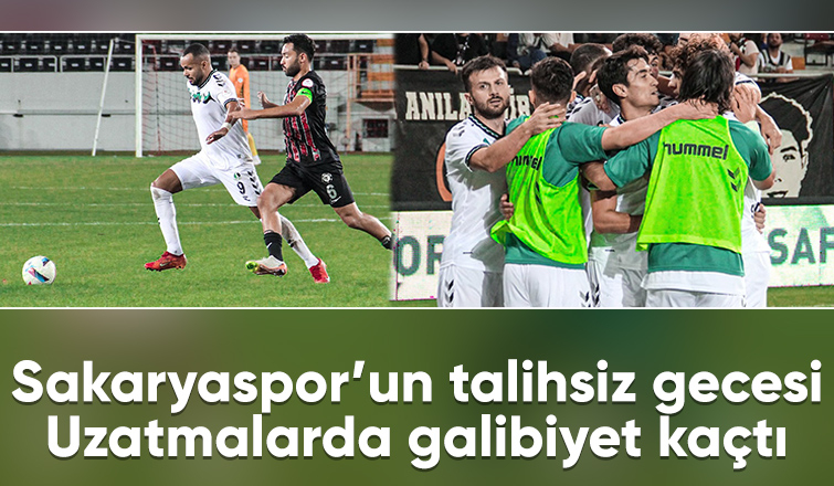 Sakaryaspor uzatmalarda yıkıldı; 3 puan kaçtı