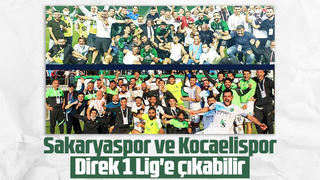 Sakaryaspor ve Kocaelispor direk 1 Lig'e çıkabilir