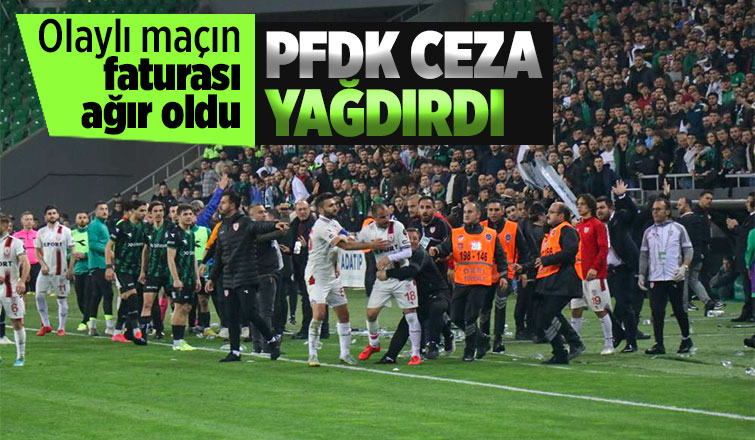 Sakaryaspor- Yılport Samsunspor maçına ceza yağdı