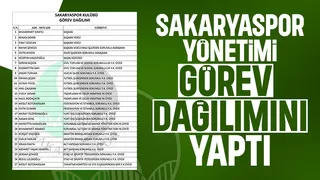 Sakaryaspor yönetimi görev dağılımını yaptı
