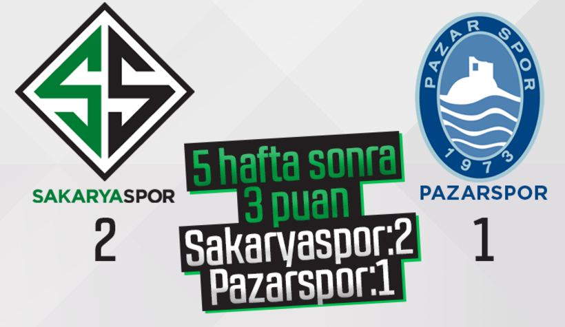 Sakaryaspor:2 Pazarspor:1