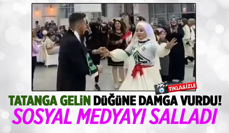 Sakaryasporlu gelin düğüne damga vurdu