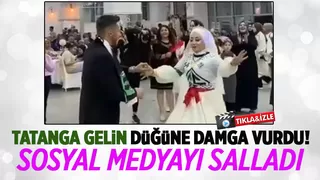 Sakaryasporlu gelin düğüne damga vurdu