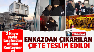 SAKTİM, 2 hayır sever tarafından alınan konteyner evi depremzede çifte teslim etti