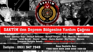 SAKTİM'den depremzedeler için yardım çağrısı