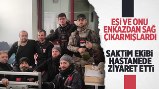 SAKTİM ekibi enkazdan sağ çıkardıkları Serkan'ı ziyaret etti