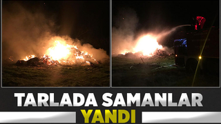 Saman yangını itfaiyeyi alarma geçirdi