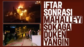 Samanların olduğu evin çatısı alev alev yandı
