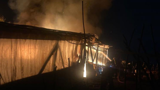 Samanlık alev alev yandı