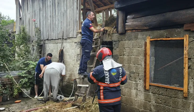 Samanlıkta çıkan yangın korkuttu