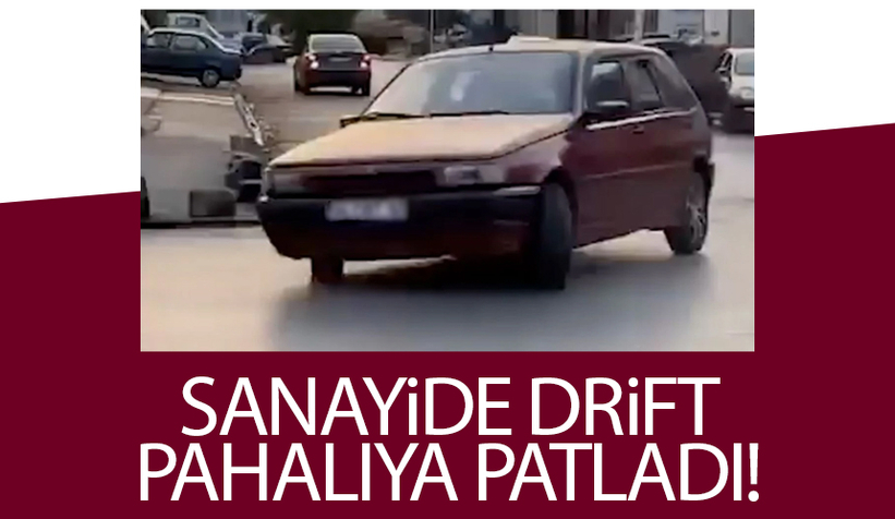 Sanayide drift atan o sürücü yakalandı