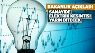 Sanayide elektrik kesintisi yarın bitecek
