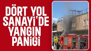 Sanayide hırdavat dükkanında yangın paniği