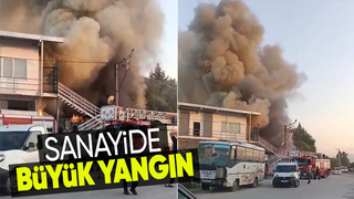 Sanayide yangın; Alevlere teslim oldu